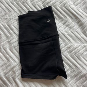 Black lululemon spandex shorts
